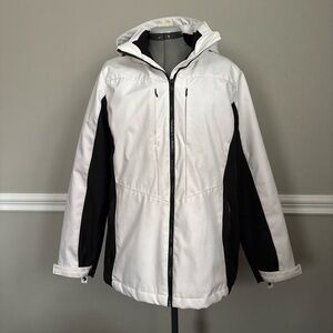 XL Plus | Black & White Waterproof Insulated Jacket | ZeroXposur
